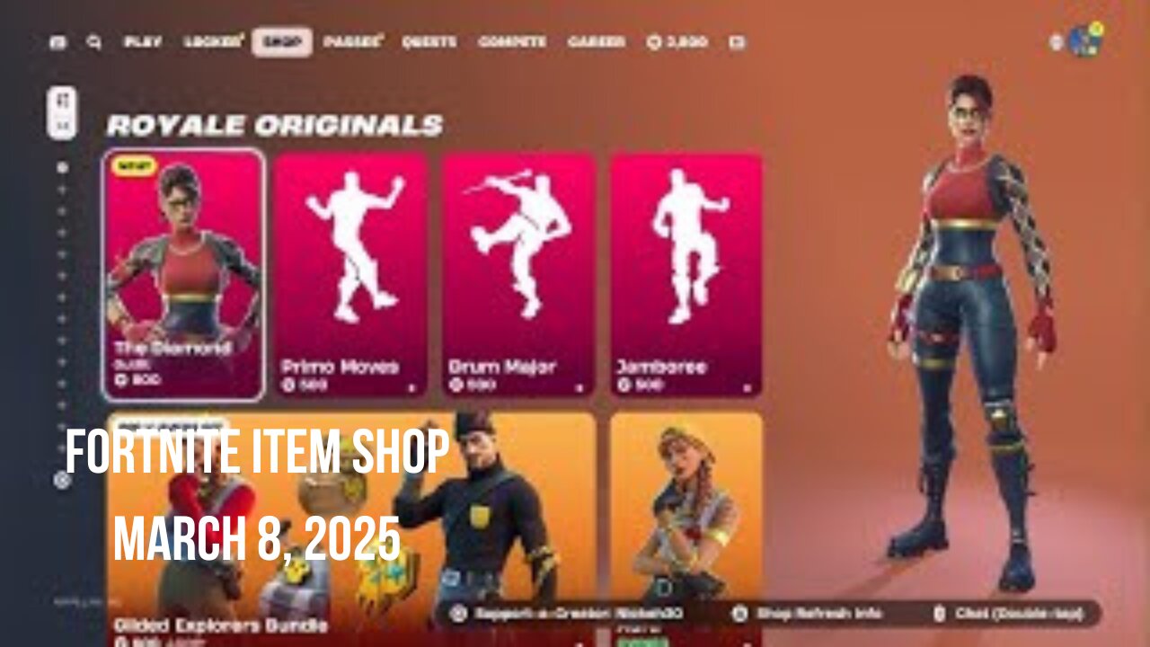 Fortnite Item Shop|March 8, 2025(*New* The Diamond Skin)