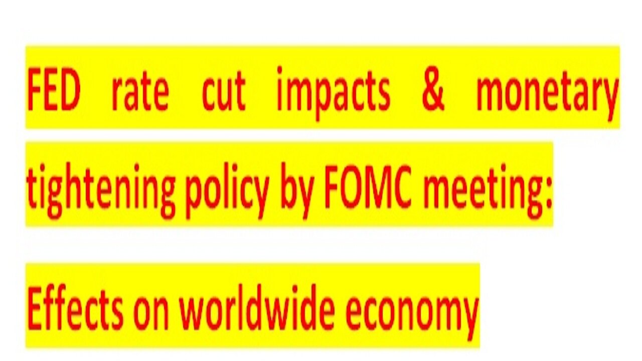 FED rate cut impact on the USA and worldwide economy