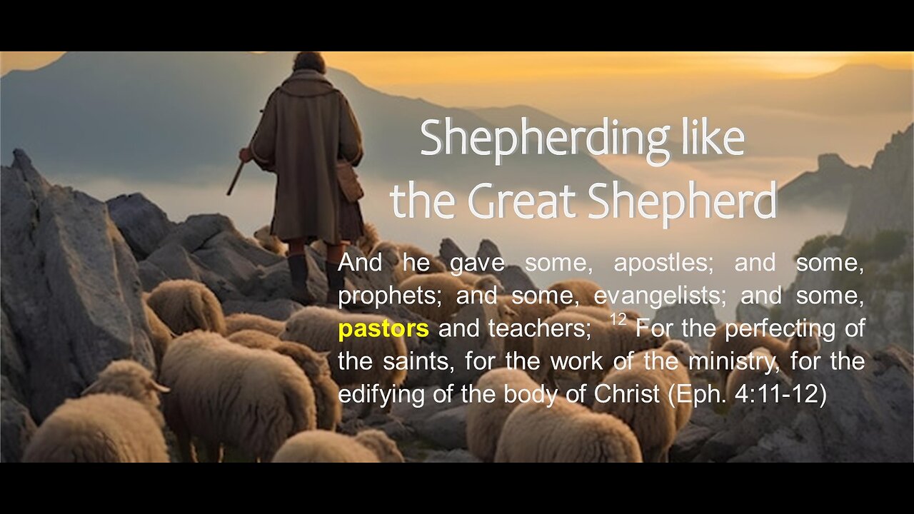 Shepherding Like The Great Shepherd, part 1