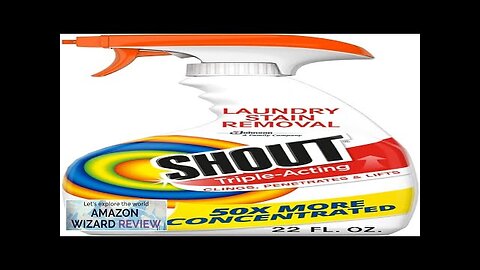 Shout Active Enzyme Laundry Stain Remover Spray Triple-Acting Formula Clings Penetrates Review