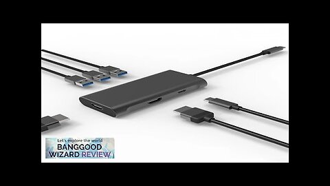 Bakeey 8K@30HZ 6 in 1 USB-C Hub Docking Station 3*USB3.0 5Gbps HDMI Review