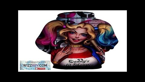 Suicide Squad Harley Quinn Blue Red Half Portrait Hoodie Review