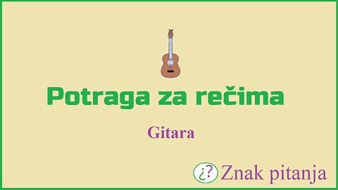 Potraga za rečima - Gitara