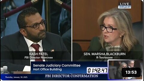 Marsha Blackburn at Kash Patel FBI confirmation hearing * Jan. 30, 2025