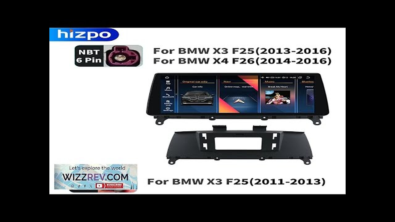 Carplay 4G 10.33'' Screen 2din Android Car Radio for BMW X3 F25 Review