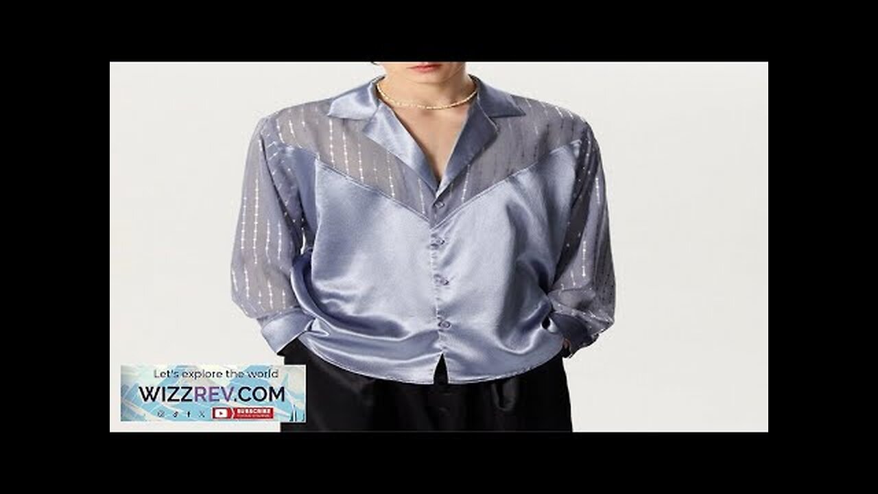 INCERUN Men Mesh Patchwork V-neck Long Sleeve Shirt Fashion Comfy Smooth Fabric Review