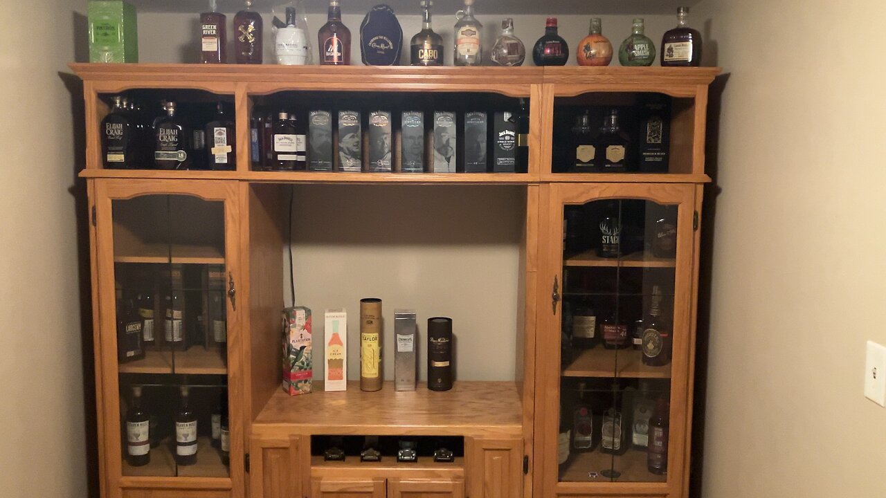 Ready for 2025, cabinet cleaned for new bourbon