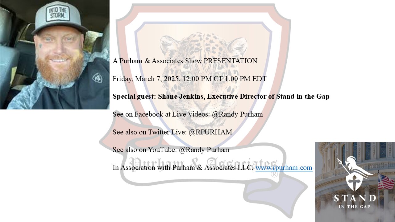 Special guest: Shane Jenkins, Executive Director of Stand in the Gap