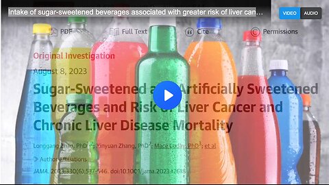 Intake of sugar-sweetened beverages associated with greater risk of liver cancer