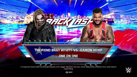 WWE 2k24 Fiend Bray Wyatt vs Damon Kemp