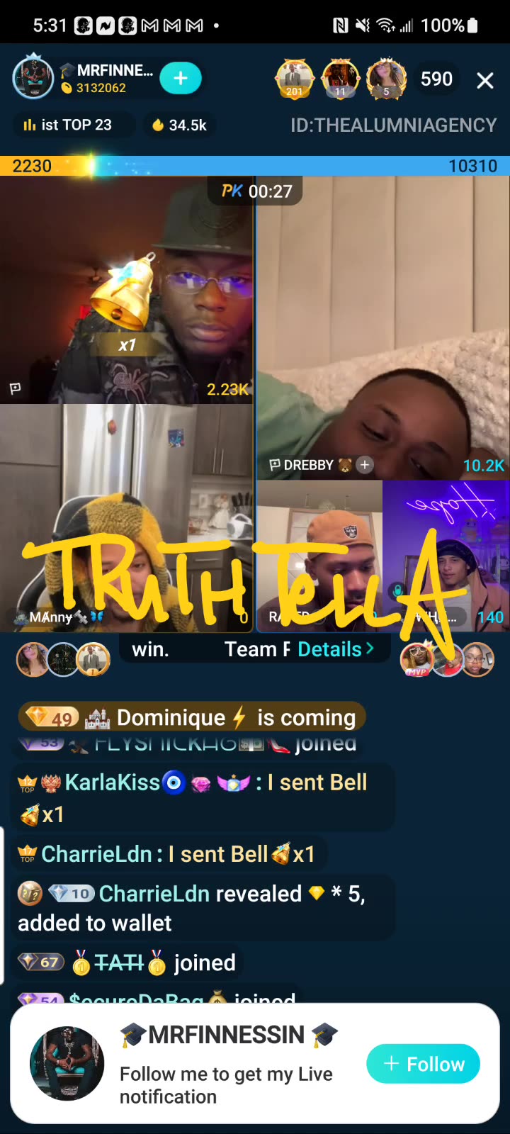 FINESSE 3RD SHIFT LINES DREBABY THEN JOINS TEAM PK & MORE