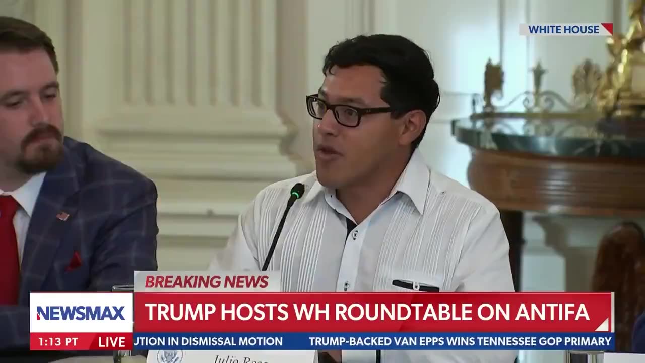 . @Julio_Rosas11 : "Antifa is real. It's real; it's a threat... The reason why they're such