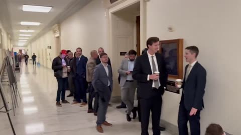 Line outside the November 13, 2024 UFO Congressional hearing