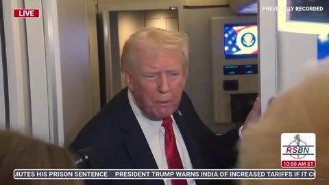 WATCH: President Trump Speaks with the Press Onboard Air Force One - 10/20/25