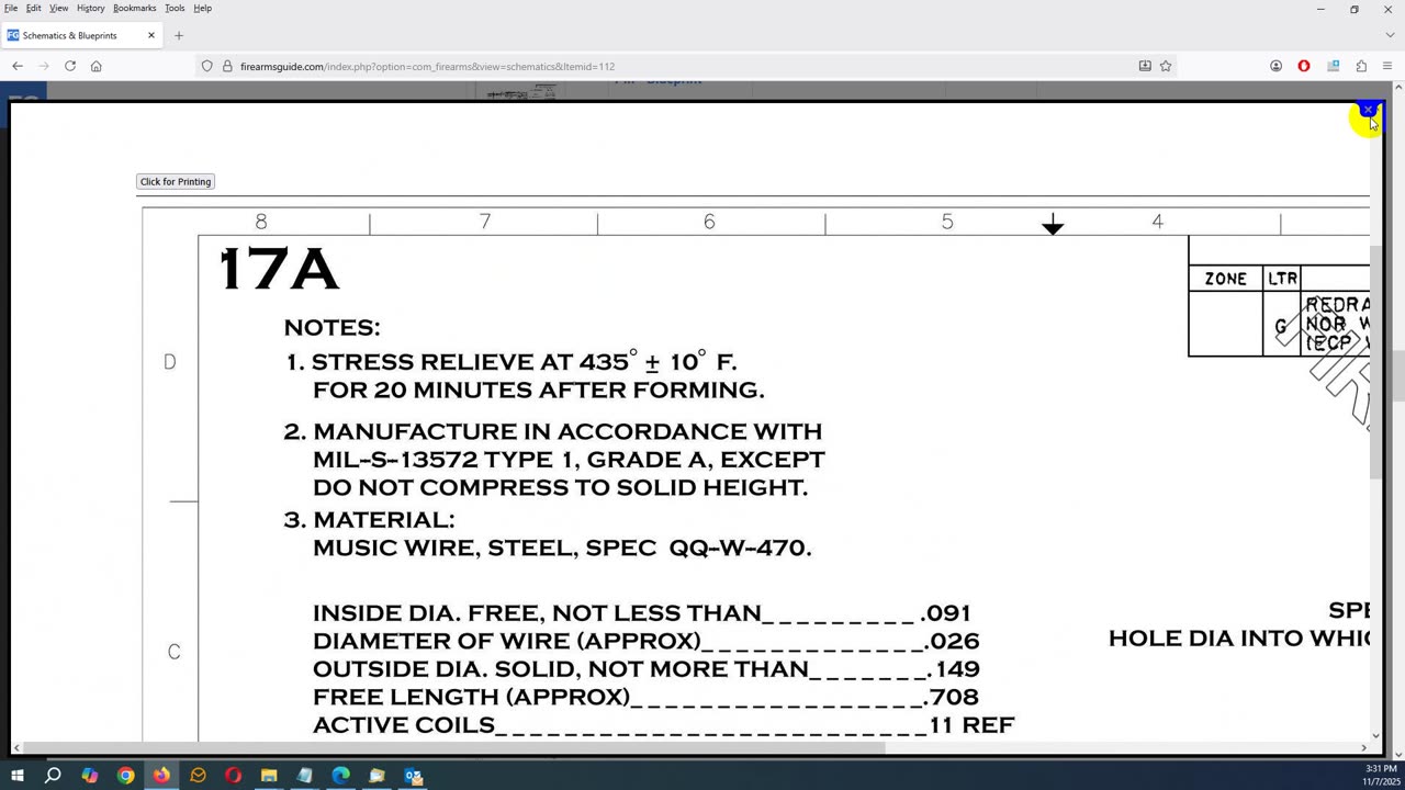 Printing Blueprints, Schematics & Gun Manuals in Gunsmithing Library