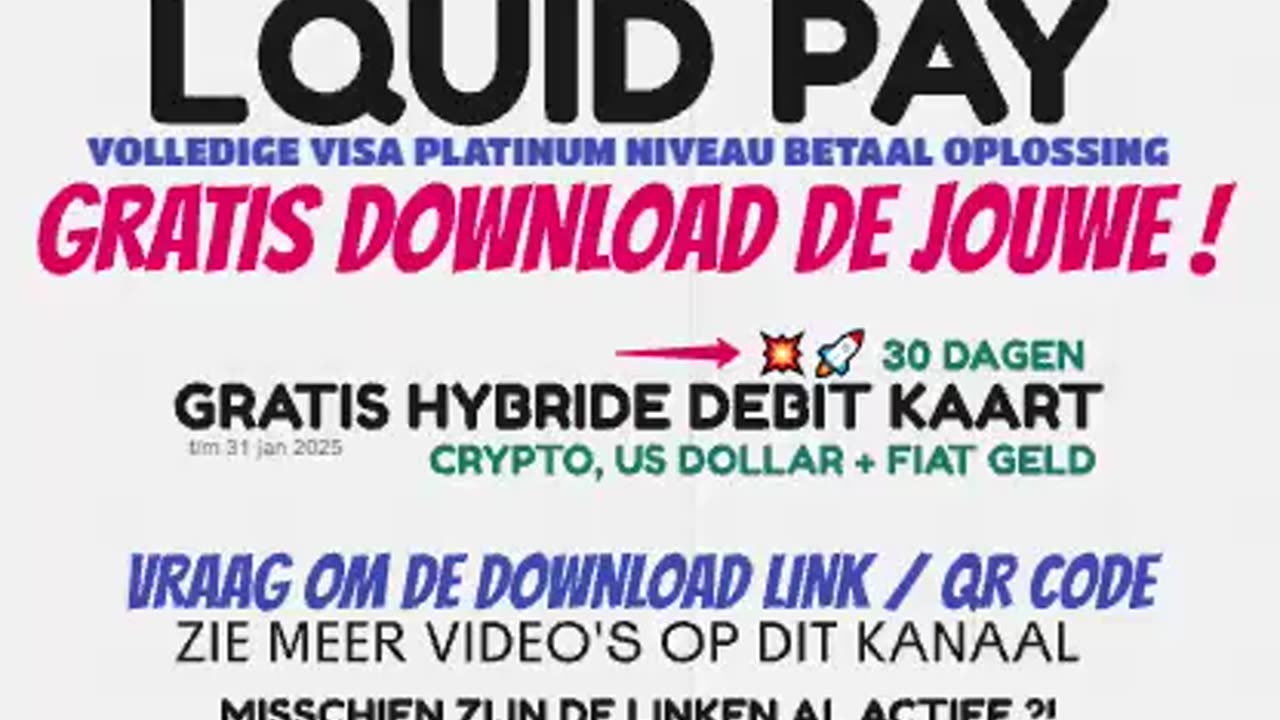 LQUID PAY - GRATIS VISA HYBRIDE CRYPTO NAAR EURO DEBIT KAART NU BESCHIKBAAR - TOP TEAM ROB BUSER