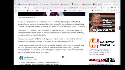 Former NSA John Bolton Indicted by Grand Jury