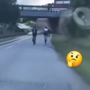 Driver purposely splashes water on bicyclist purposely blocking road. Instant Karma