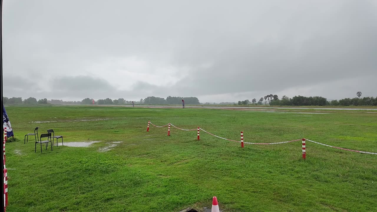 🪂 Dad and Elly at Drop Zone Thailand – Grounded by the Rain! 🌧️