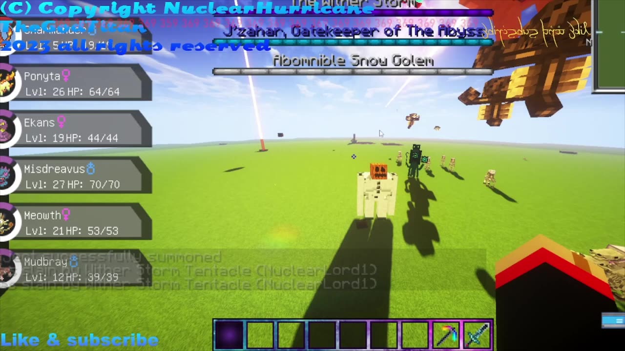 Minecraft Mob War Exo Grimmon vs Team NuclearWitherstorm