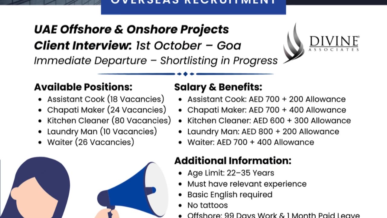 Immediate Overseas Job Openings – Apply Today with Divine Associates Ltd