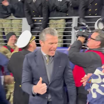 EPIC! Hegseth Fires Off a Cannon at Army-Navy Game