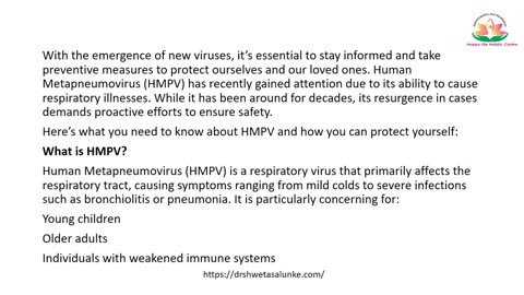 Protect Yourself from the New Virus: HMPV (Human Metapneumovirus)