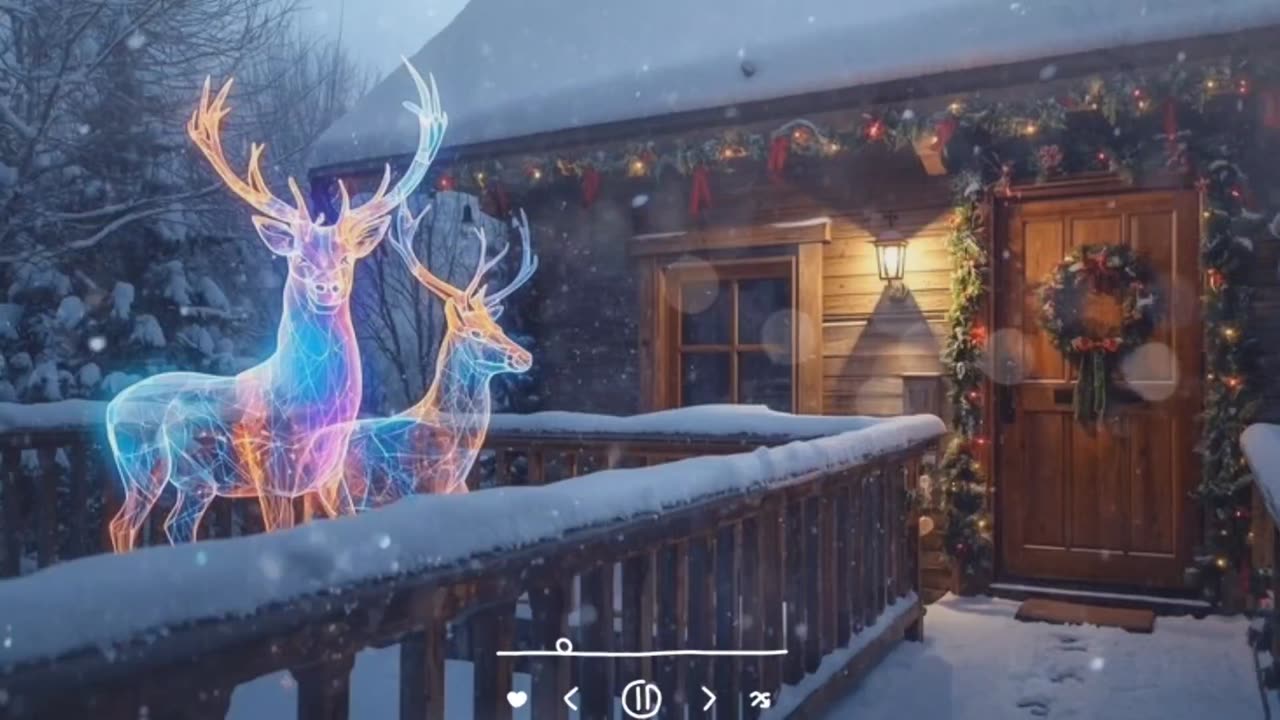 Christmas Carol Lofi Music with Winter snowfall ambience