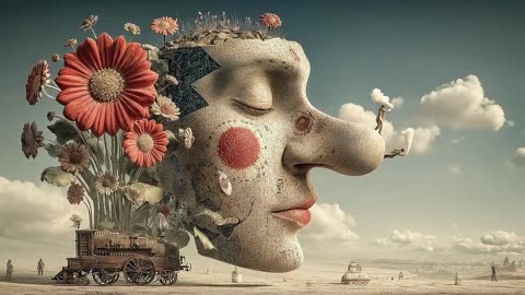 The Nose Connects Worlds - Surreal AI Art Film 🌌 FOLLOW for Mind-Bending Art & LIKE Now!
