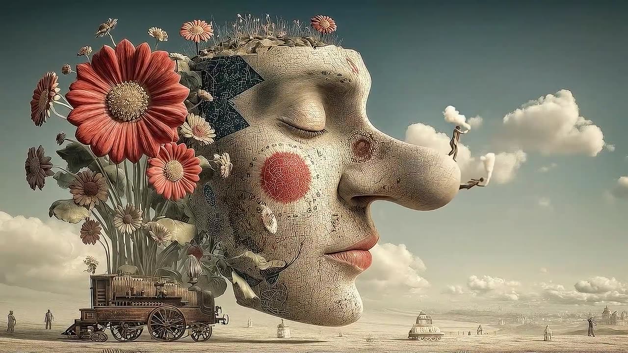 The Nose Connects Worlds - Surreal AI Art Film 🌌 FOLLOW for Mind-Bending Art & LIKE Now!