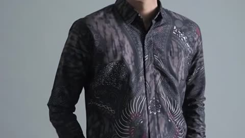 Traditional Indonesian Batik Clothing, Candramawa Motif Slimfit Shirt
