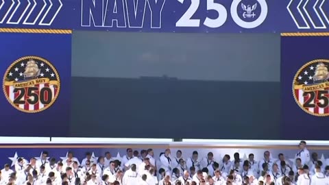 Trump and Melania observe U.S. naval sea power demonstration in Norfolk, Virginia