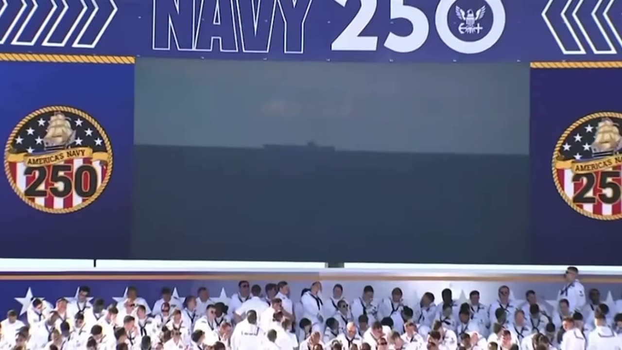 Trump and Melania observe U.S. naval sea power demonstration in Norfolk, Virginia