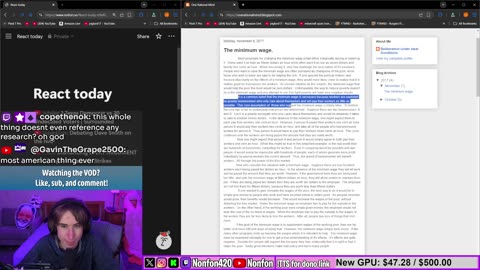 Lil Jubilee Slop | Chattin' | Readin, inequality, taxes | !tts !discord