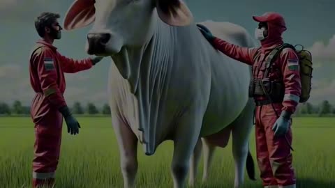 The cow covered in millions of octopus 😭