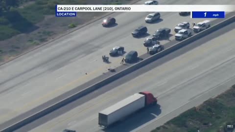 BREAKING VIDEO: Police chase suspect on motorcycle airlifted to hospital after being struck