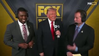 Trump Does Play-by Play with Fox Sports at Lions vs Commanders Game