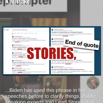 Fact Check: Biden Saying 'End of Quote' In Farewell Address Was NOT A Mistake