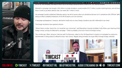 Democrat CAUGHT Taking Foreign Donations, Zohran Has NOT Returned Illicit Funding | Tim Pool
