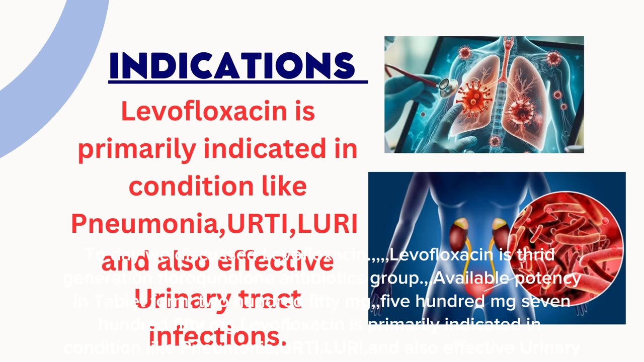 Uses of levofloxacin