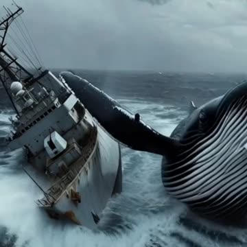 Whale attacked ship