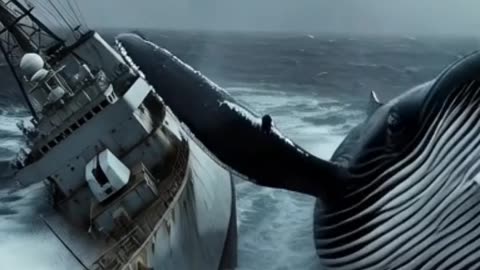 Whale attacked ship