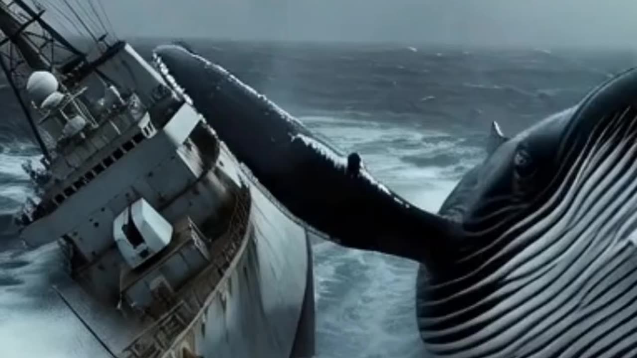 Whale attacked ship
