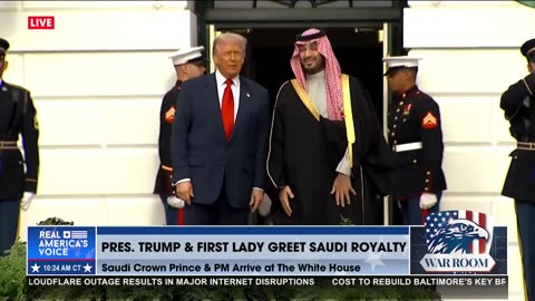 FANFARE AS SAUDI CROWN PRINCE WELCOMED BY POTUS