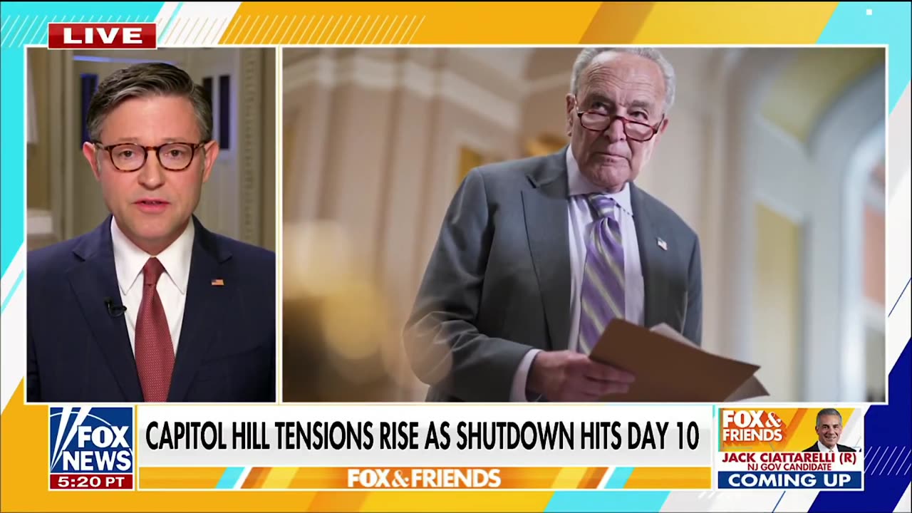 Speaker Johnson Blasts Schumer for Blocking Troop Pay During Shutdown