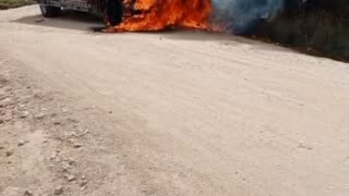 Camión incinerado en Berlín