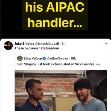 Jew loving scum Tim Pool with is AIPAC handler...