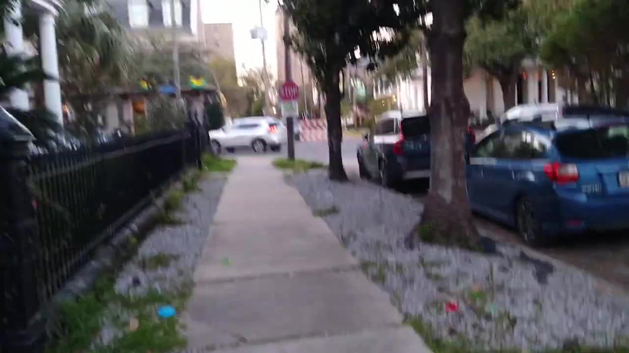 Walking To the Proteus and Orpheus Parade Uptown New Orleans