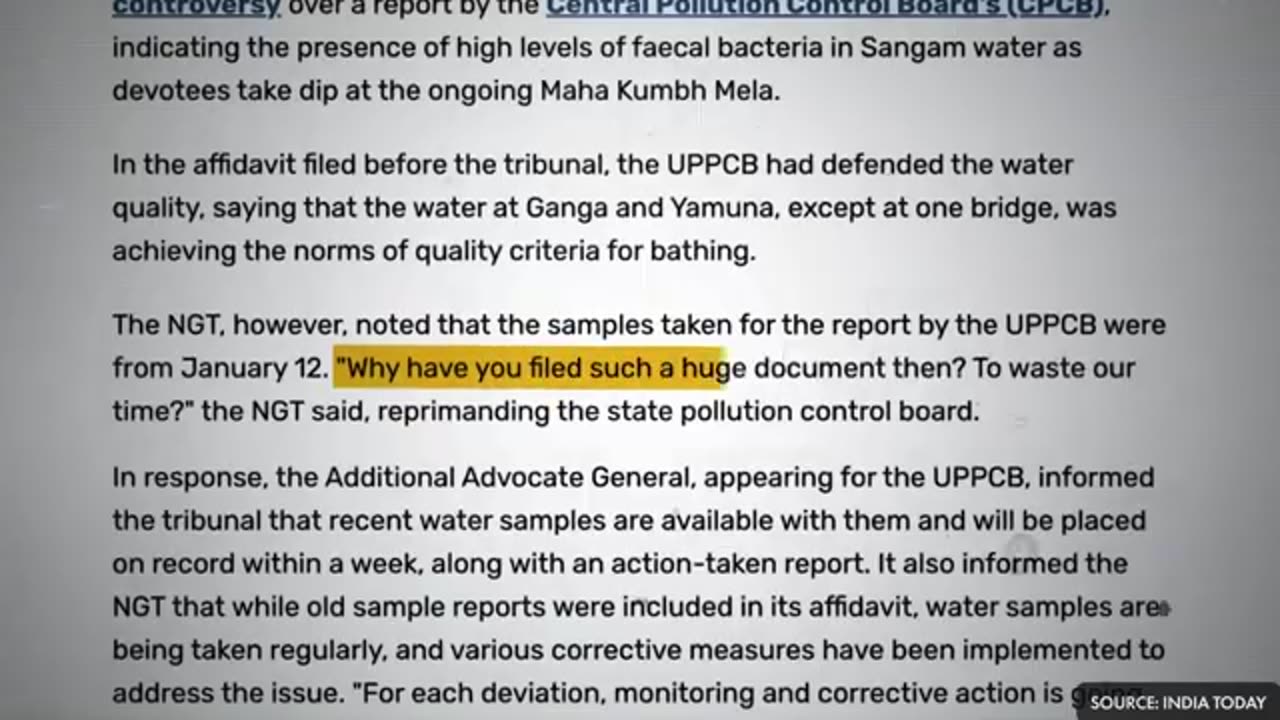 How Dirty was Ganga River during Mahakumbh?