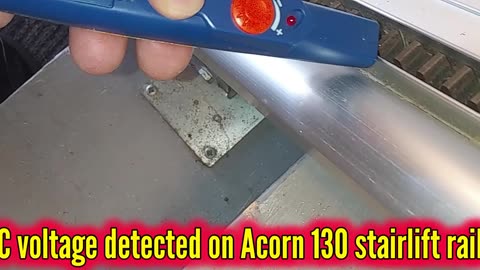 DC voltage detected on Acorn 130 stairlift rail. - READ DESCRIPTION